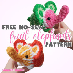 free no sew fruit elephant