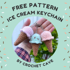 FREE NO SEW ICE CREAM KEYCHAIN PATTERN