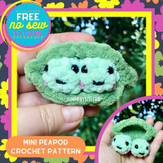 free no sew pattern mini peapod crochet pattern