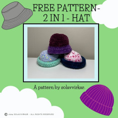 free pattern 2 in 1 hat