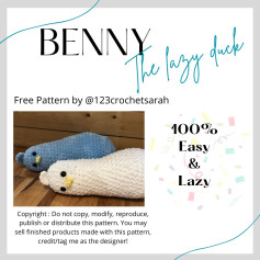 FREE PATTERN - Benny the lazy duck