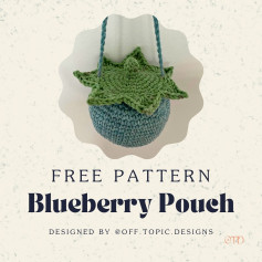 free pattern blueberry pouch