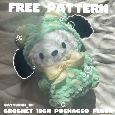 free pattern crochet 10cm pochacco plush