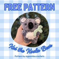 free pattern kai the koala bear