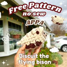 free pattern no sew appa biscuit the flying bison