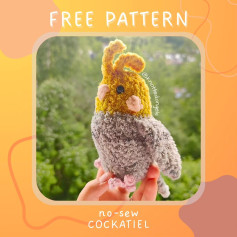 FREE pattern no sew cockatiel