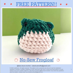 free pattern no sew frogloaf