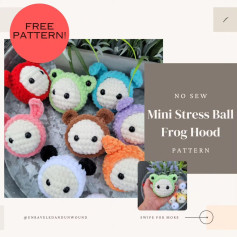 free pattern no sew mini stress ball frog hood pattern