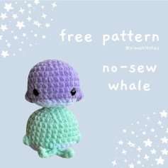 free pattern no sew whale