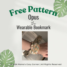 free pattern opus wearable bookmark