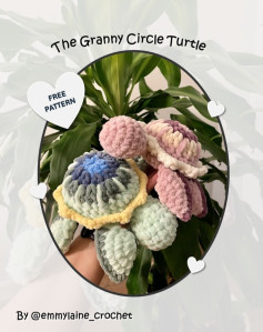 🧶🌸 Free Pattern Release: Granny Circle Turtle! 🐢✨