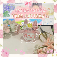 🎀FREE PATTERN: SPRING TOTORO🌸となりのトトロ