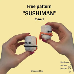 free pattern sushiman 2 in 1