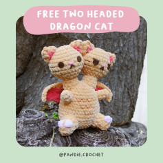 🐉FREE PATTERN: Two Headed Dragon Cat + tester appreciation🐉