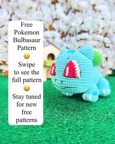 free pokemon bulbasaur pattern