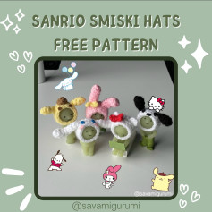 Free Smiski Sanrio Hat Patterns!!