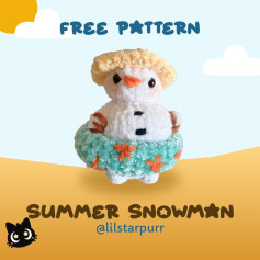 ⛄ FREE SUMMER SNOWMAN PATTERN⛄