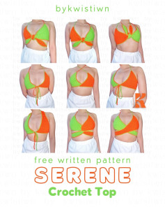 free written pattern serene crochet top