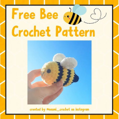 free yellow bee crochet pattern