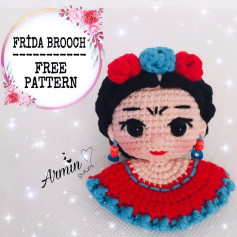 frida brooch free pattern