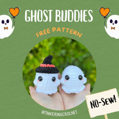 ghost buddies - free NO-SEW pattern 👻🎃