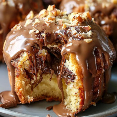 Gooey Chocolate Hazelnut Muffins