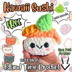 kawaii sushi free pattern