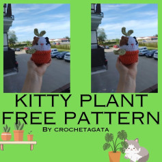 🐱☘️Kitty plant free pattern ☘️🐱