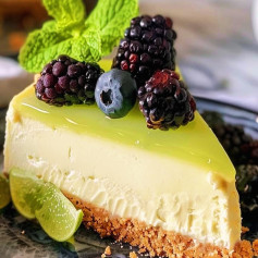 Lime Mousse Cheesecake with Lime Glaze