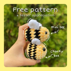 MINI BEES FREE PATTERN