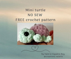 mini turtle no sew free crochet pattern