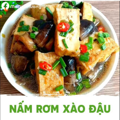 NẤM RƠM XÀO ĐẬU PHỤ