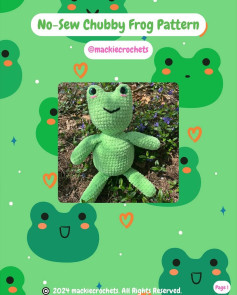 no sew chubby frog pattern