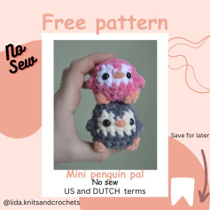 no sew free pattern mini penguin pal