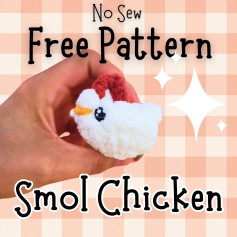 no sew free pattern smol chicken