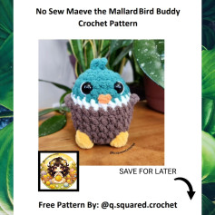 no sew maeve the mallard bird buddy crochet pattern