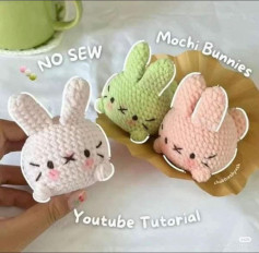 no sew mochi bunnies thỏ