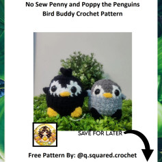 no sew penny and poppy the penguins bird buddy crochet pattern