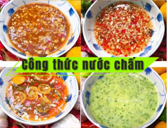 nước chấm muối ớt xanh, nước mắm chua ngọt, nước chấm mắm gừng, nước chấm thái lan, pha nước chấm nem rán, nước chấm mắm me, nước chấm cua ghẹ, sốt chấm các loại đồ chiên, nước chấm xì dầu, nước chấm mắm nêm, sốt sa tế.