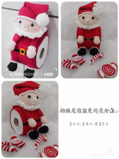 ông già noel cuộn giấy