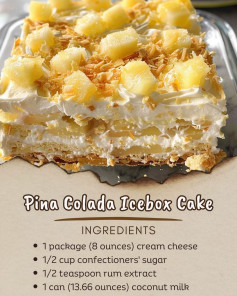 Pina Colada Icebox Cake