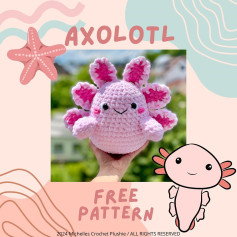 pink axolotl free pattern