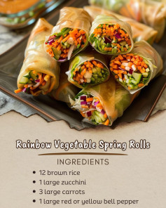 🌈🥕 Rainbow Vegetable Spring Rolls 🥕🌈