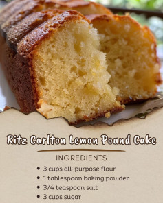 🍋Ritz Carlton Lemon Pound Cake🍋