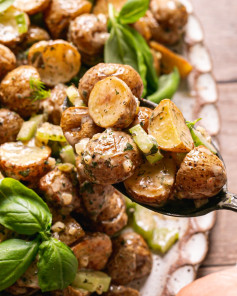 Simply delicious Vegan Roasted Potato Salad