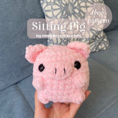 sitting pig free pattern