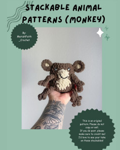 stackable animal pattern monkey