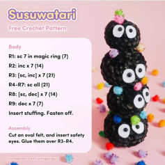 susuwatari free crochet pattern