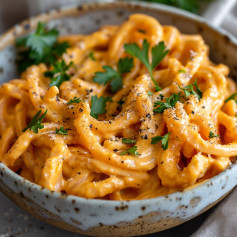 Sweet Potato Alfredo Noodles