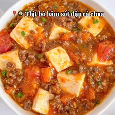 Thịt bò băm sốt đậu cà chua